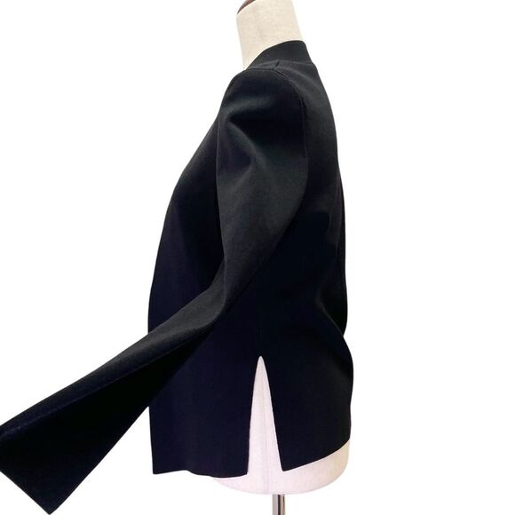 MM Lafleur The Woolf Jardigan Size Small Black Ponte Knit Open Blazer Cardigan - Picture 10 of 16